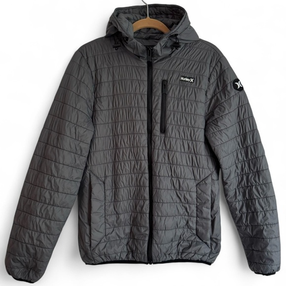 New Hurley Men's Jacket Balsam Lightweight Packable Puffer Coat Outerwear Small - Picture 1 of 13